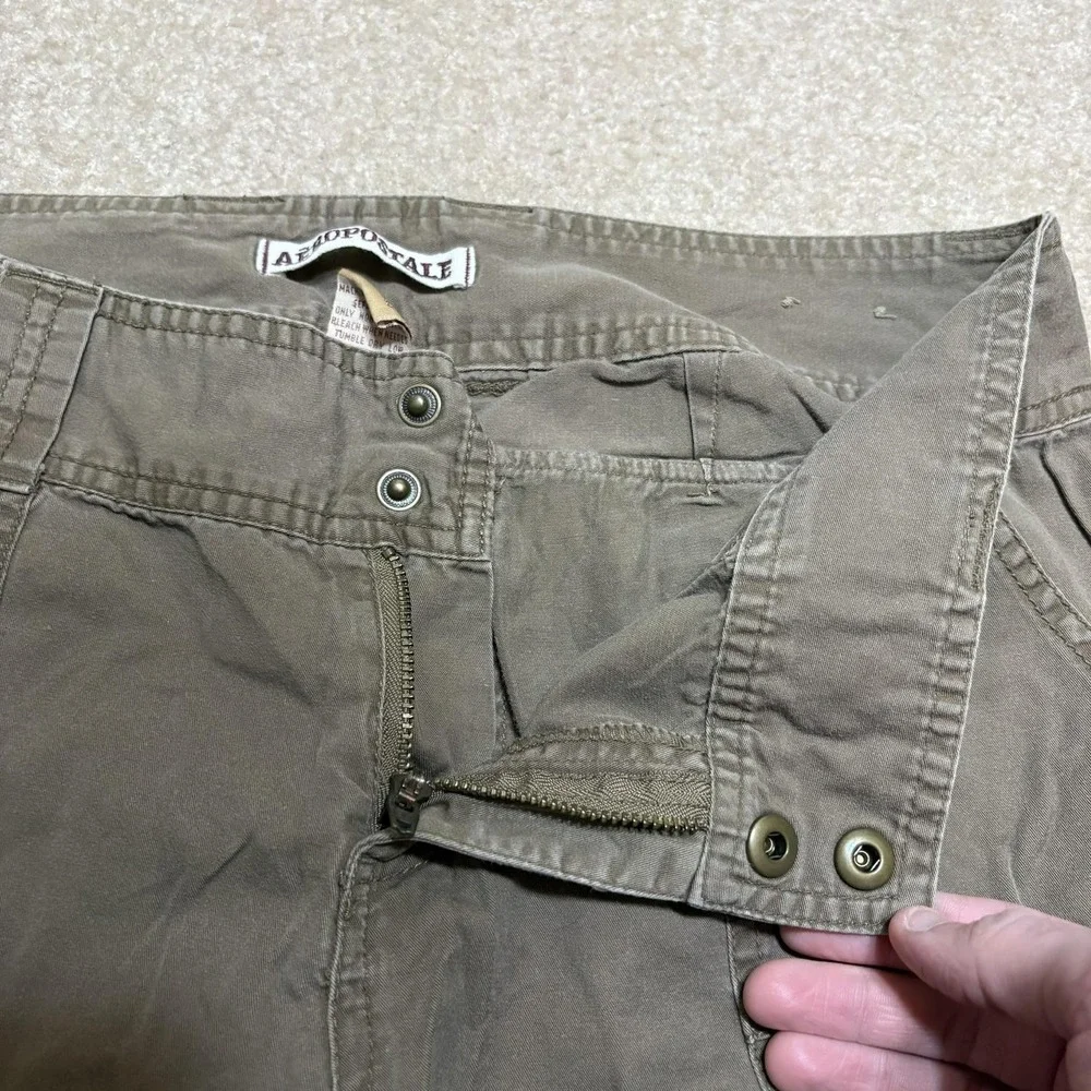 Vtg Aeropostale Cargo Pants 31x30 Brown Twill Military Utility Paratrooper Y2K